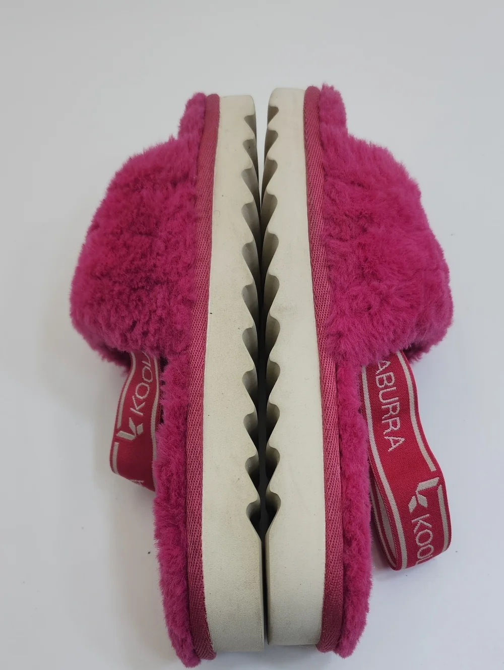 Koolaburra by UGG Kid's Backstrap Slide Sandals Fuzz'n Raspberry Rose Size US 4